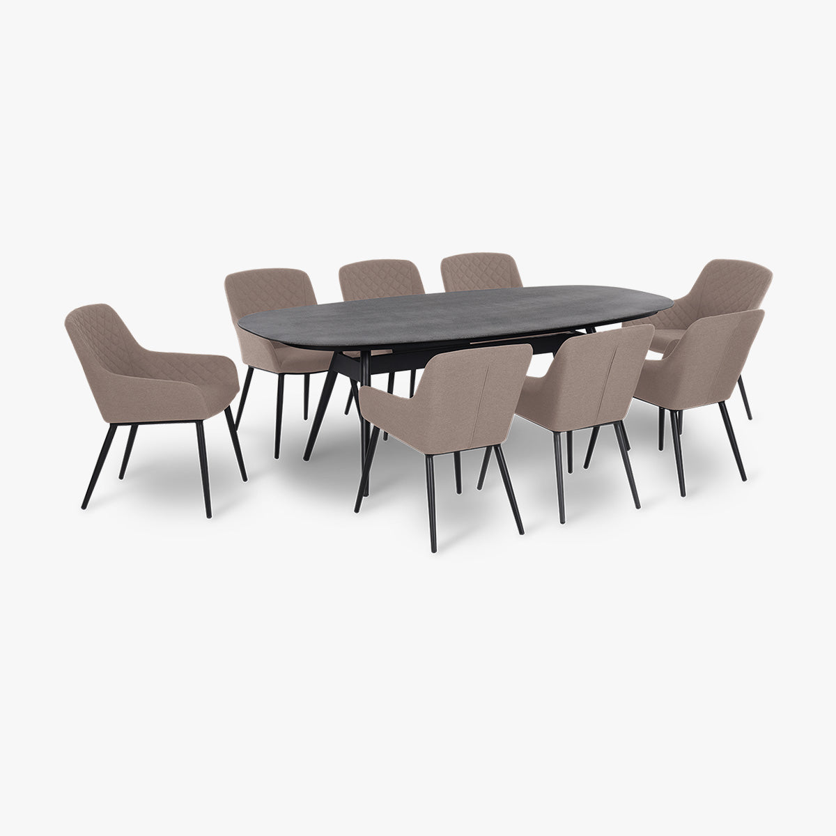 Outdoor Fabric Zest 8 Seat Oval Dining Set