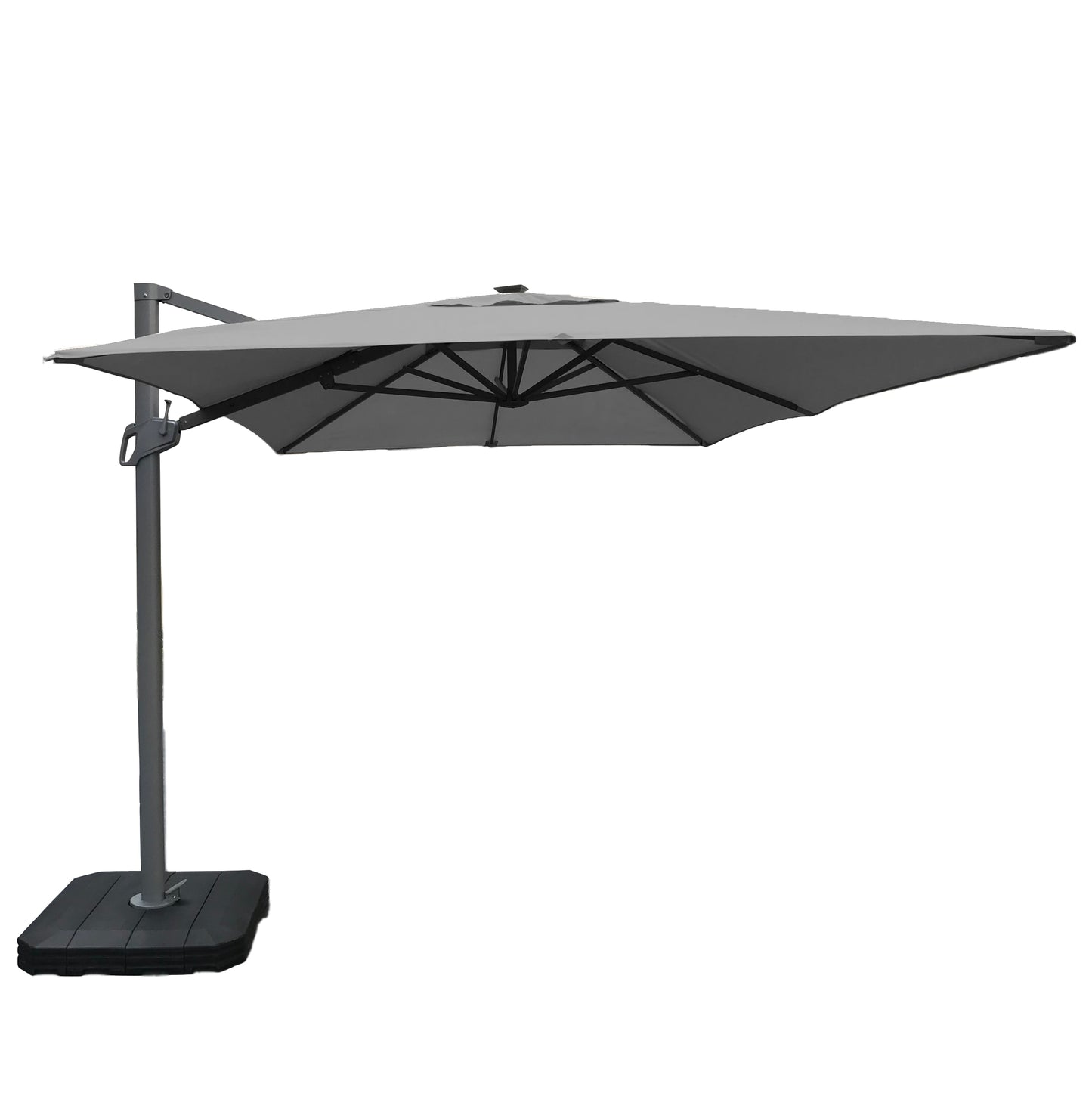 Atlas 2.4mx 3.3m Rechthoekige Roterende Vrijdragende Parasol Met Led-verlichting