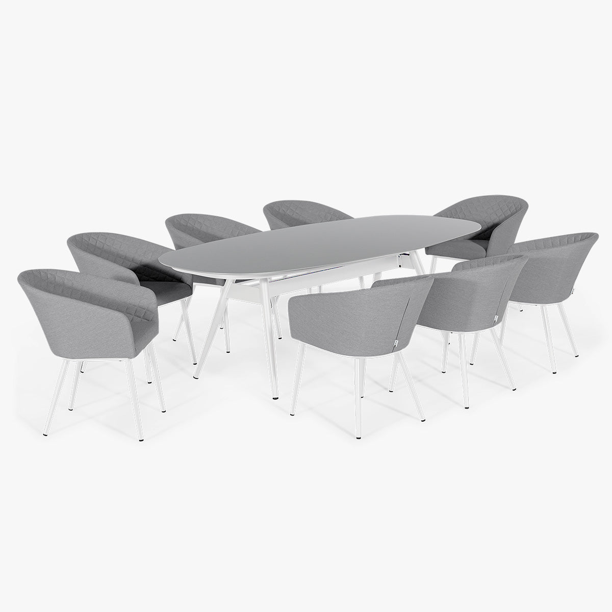 Ambition 8 personen ovale eettafel