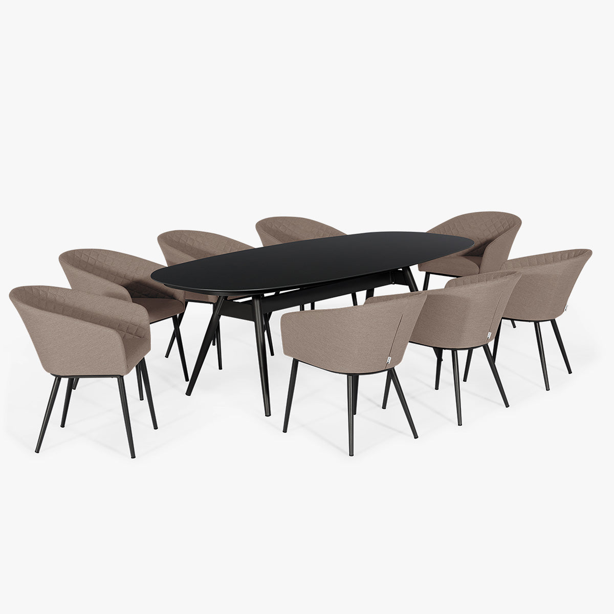 Ambition 8 personen ovale eettafel