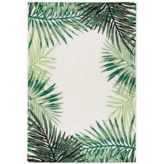 Maze - Tapis d'intérieur et d'extérieur feuille de palmier botanique - 160x230cm